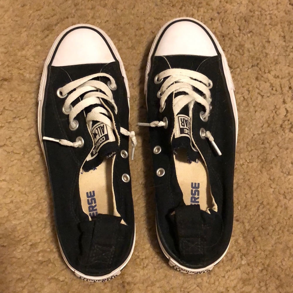 Black slip on converse